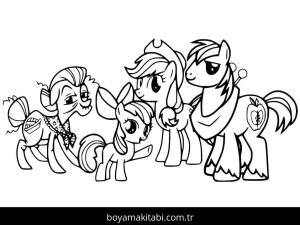 My Little Pony boyama sayfası – basit çizim, kolay boyama