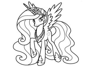 My Little Pony boyama sayfası, My Little Pony coloring page, Prenses Celestia Benim Küçük Midillim, 