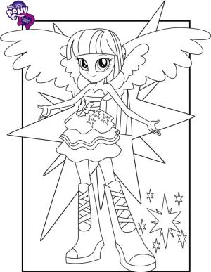 My Little Pony boyama sayfası, My Little Pony coloring page, Twilight Sparkle Gülümseyen, 