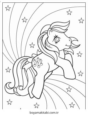 My Little Pony boyama sayfası – sanatsal çalışma, çocuklar için