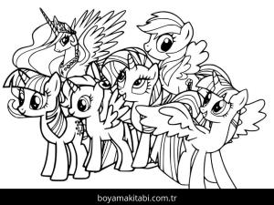 My Little Pony boyama sayfası – eğitici aktivite, yaratıcılık