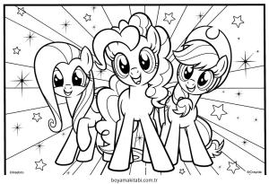 My Little Pony boyama sayfası – basit çizim, kolay boyama