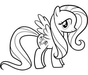 My Little Pony boyama sayfası, My Little Pony coloring page, Sevimli Fluttershy Benim Küçük Pony, 