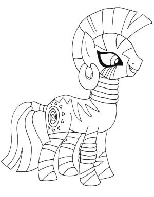 My Little Pony boyama sayfası, My Little Pony coloring page, My Little Pony’den Zecora, 