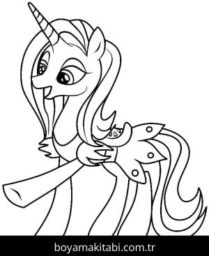 My Little Pony boyama sayfası – eğlenceli etkinlik, el becerilerini geliştirir