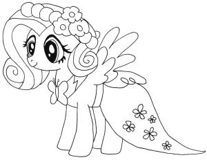 My Little Pony boyama sayfası, My Little Pony coloring page, Güzel Fluttershy, 