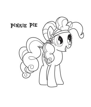 My Little Pony boyama sayfası, My Little Pony coloring page, My Little Pony’den Pinkie Pie, 