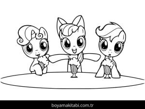 My Little Pony boyama sayfası – eğitici aktivite, yaratıcılık