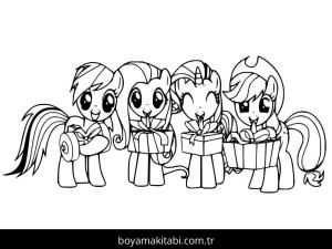 My Little Pony boyama sayfası – çocuklar için, çizgi film temalı