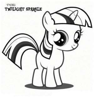 My Little Pony boyama sayfası, My Little Pony coloring page, Sevimli Twilight Sparkle Benim Küçük Pony, 