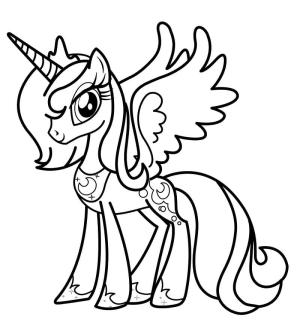 My Little Pony boyama sayfası, My Little Pony coloring page, Güzel Prenses Celestia, 