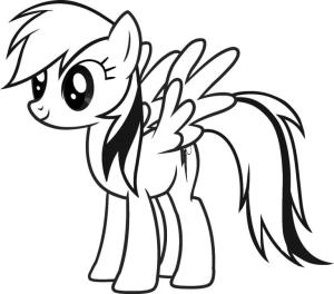 My Little Pony boyama sayfası, My Little Pony coloring page, Sevimli Rainbow Dash My Little Pony kolay, 