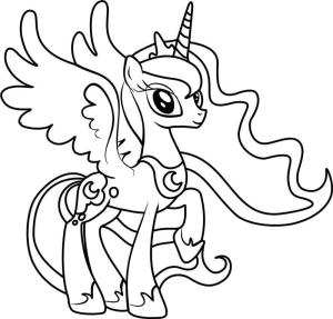 My Little Pony boyama sayfası, My Little Pony coloring page, Güzel Prenses Luna Benim Küçük Pony, 