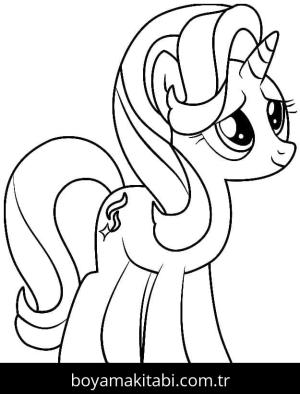 My Little Pony boyama sayfası – kolay boyama, eğitici aktivite