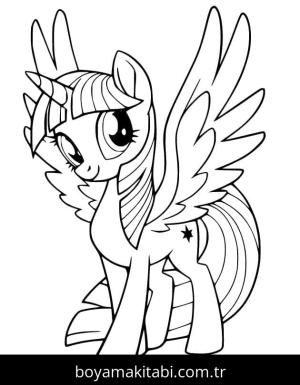 My Little Pony boyama sayfası – boyama çalışması, yaratıcılığı geliştirir