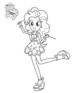 My Little Pony boyama sayfası, My Little Pony coloring page, Pinkie Pie Eğleniyor, 