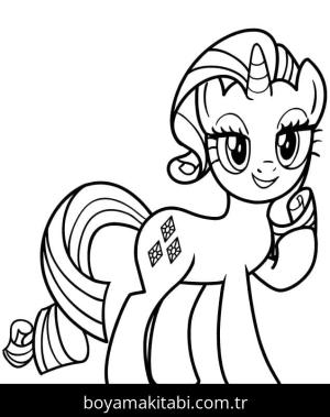 My Little Pony boyama sayfası – çizgi film temalı, basit çizim
