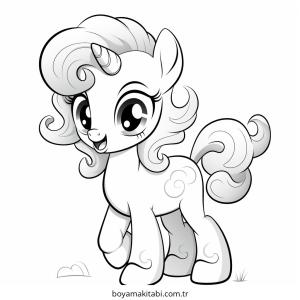 My Little Pony boyama sayfası – çocuk aktivitesi, PDF indir
