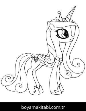 My Little Pony boyama sayfası – çizgi film temalı, basit çizim