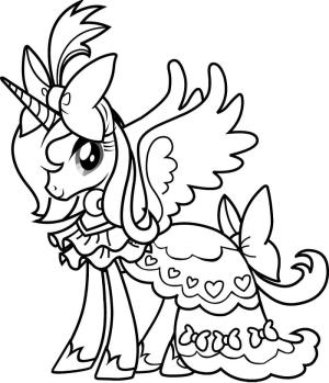 My Little Pony boyama sayfası, My Little Pony coloring page, Prenses Luna Benim Küçük Ponum, 