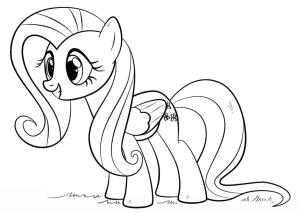 My Little Pony boyama sayfası, My Little Pony coloring page, Benim Küçük Pony’de Fluttershy, 