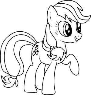 My Little Pony boyama sayfası, My Little Pony coloring page, Sevimli Applejack My Little Pony Ücretsiz, 