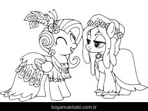 My Little Pony boyama sayfası – çocuklar için, çizgi film temalı