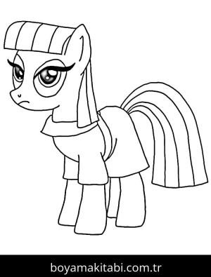 My Little Pony boyama sayfası – renkli çizimler, okul öncesi