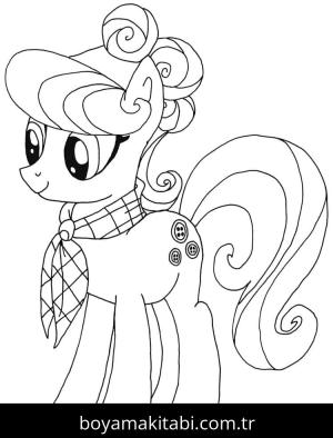 My Little Pony boyama sayfası – sevimli karakter, sanatsal çalışma