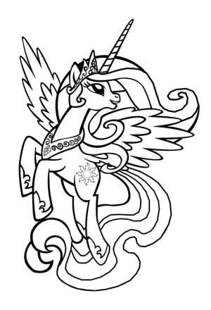 My Little Pony boyama sayfası, My Little Pony coloring page, Şirin Prenses Celestia, 