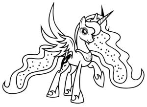 My Little Pony boyama sayfası, My Little Pony coloring page, Muhteşem Prenses Luna Benim Küçük Ponum, 