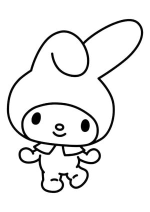 My Melody boyama sayfası,  coloring page, My Melody dans ediyor, 