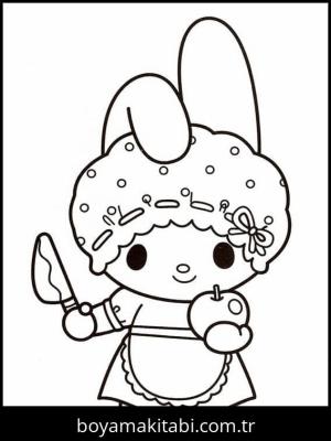 My Melody boyama sayfası – yaratıcılığı geliştirir, keyifli zaman