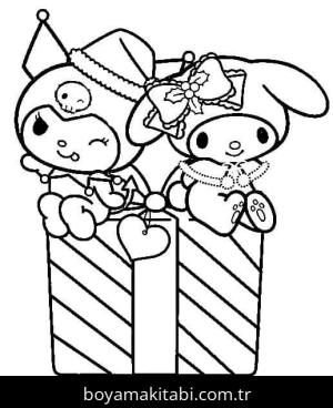 My Melody boyama sayfası – boyama çalışması, yaratıcılığı geliştirir
