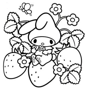 My Melody boyama sayfası,  coloring page, My Melody ücretsiz yazdırılabilir, 