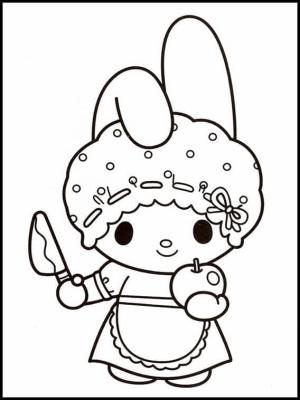 My Melody boyama sayfası,  coloring page, My Melody’nin annesi, 