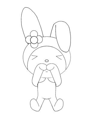 My Melody boyama sayfası,  coloring page, Basit My Melody, 