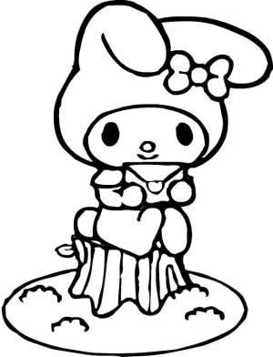 My Melody boyama sayfası,  coloring page, Sevimli My Melody, 