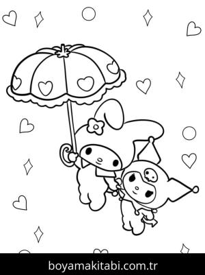 My Melody boyama sayfası – çocuklar için, çizgi film temalı
