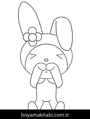 My Melody boyama sayfası – ücretsiz yazdır, boyama etkinliği