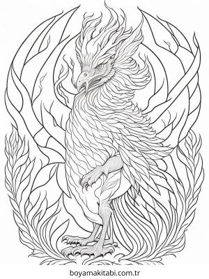 Mythical Creatures boyama sayfası – kolay boyama, eğitici aktivite