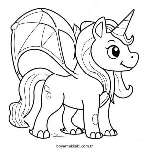 Mythical Creatures boyama sayfası – boyama etkinliği, çocuk aktivitesi