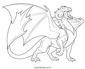 Mythical Creatures boyama sayfası – kolay boyama, eğitici aktivite