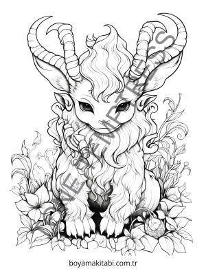 Mythical Creatures boyama sayfası – boyama çalışması, yaratıcılığı geliştirir