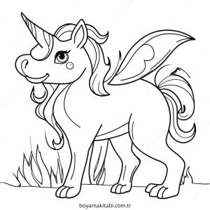 Mythical Creatures boyama sayfası – el becerilerini geliştirir, boyama çalışması