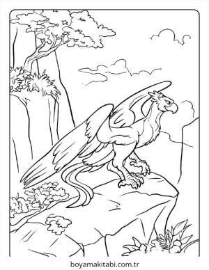 Mythical Creatures boyama sayfası – çocuklar için, çizgi film temalı