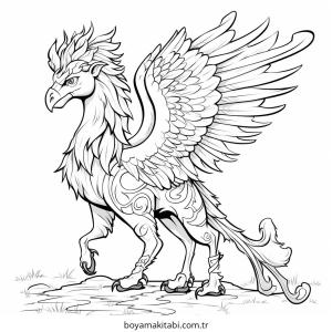 Mythical Creatures boyama sayfası – çocuk aktivitesi, PDF indir