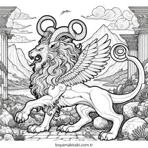 Mythical Creatures boyama sayfası – keyifli zaman, renkli çizimler