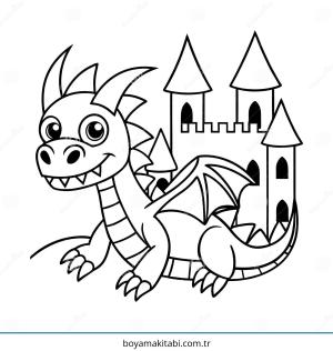 Mythical Creatures boyama sayfası – sevimli karakter, sanatsal çalışma