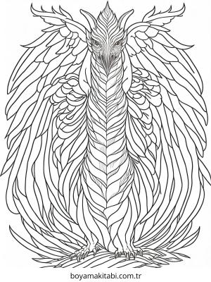 Mythical Creatures boyama sayfası – renkli çizimler, okul öncesi